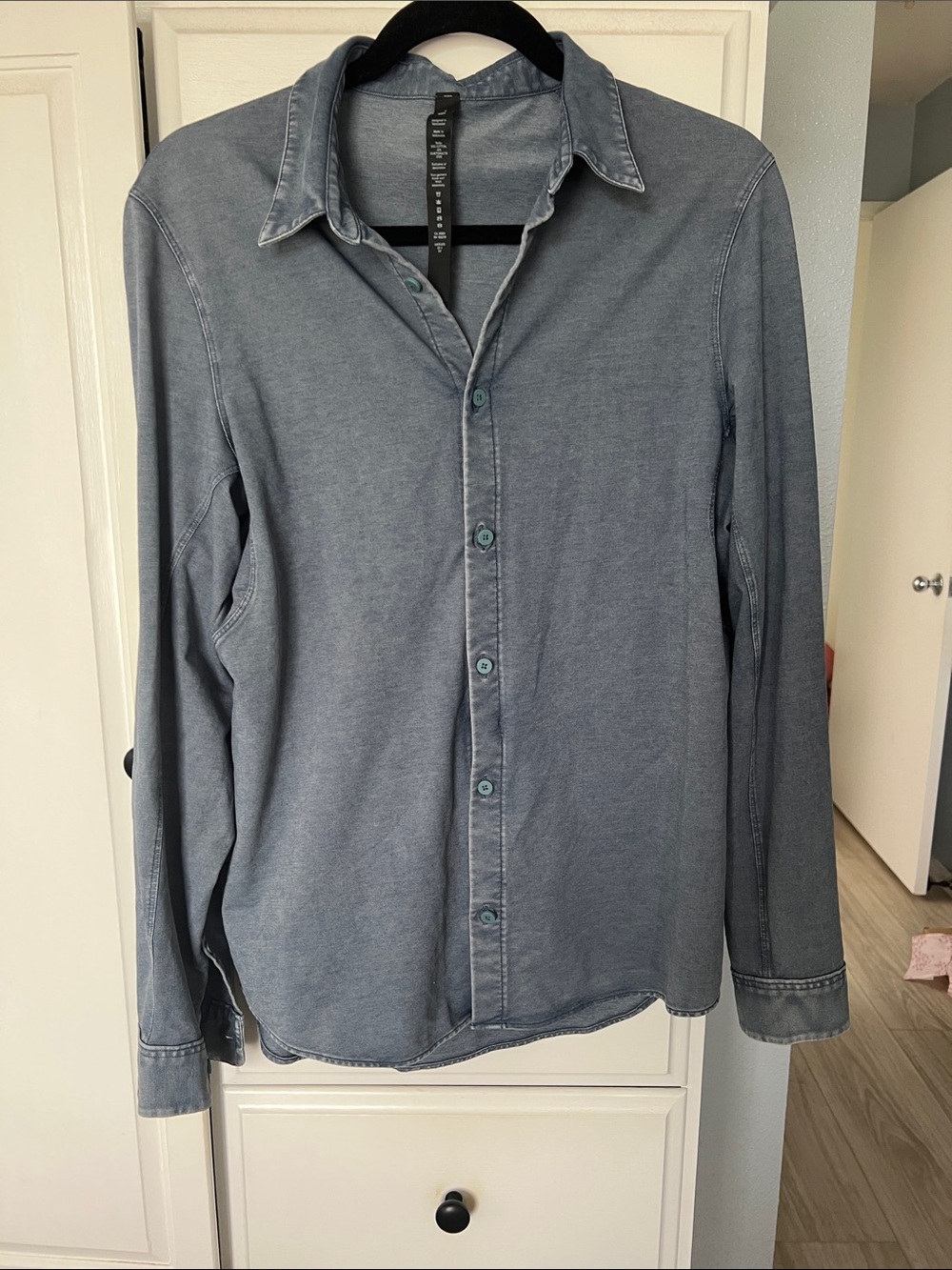 lululemon athletica Men's Long-Sleeve Button-Down Shirt - Slate Blue